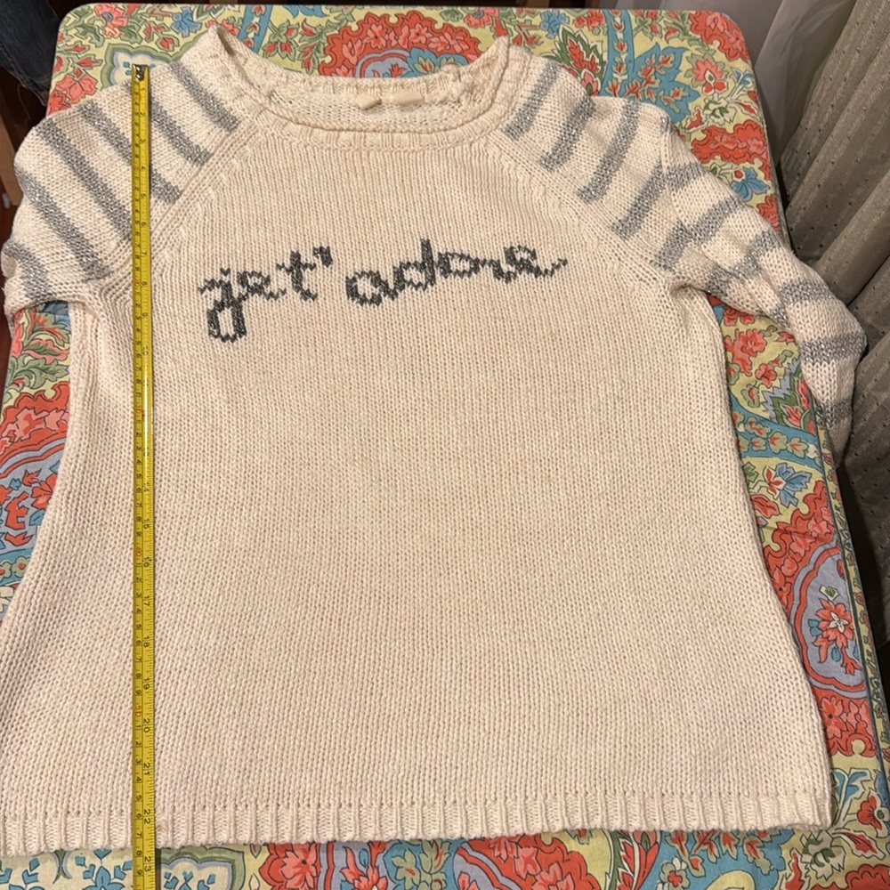 ANTHROPOLOGIE Moth “jet'adore” Crew Neck Sweater - Picture 11 of 11